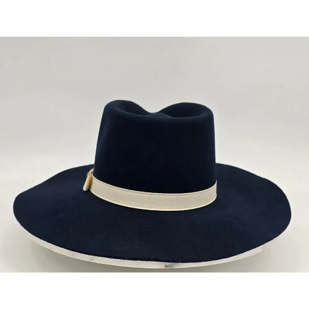 Rocking C by Cavender’s Boho Western‎ Navy Wool Felt Fedora